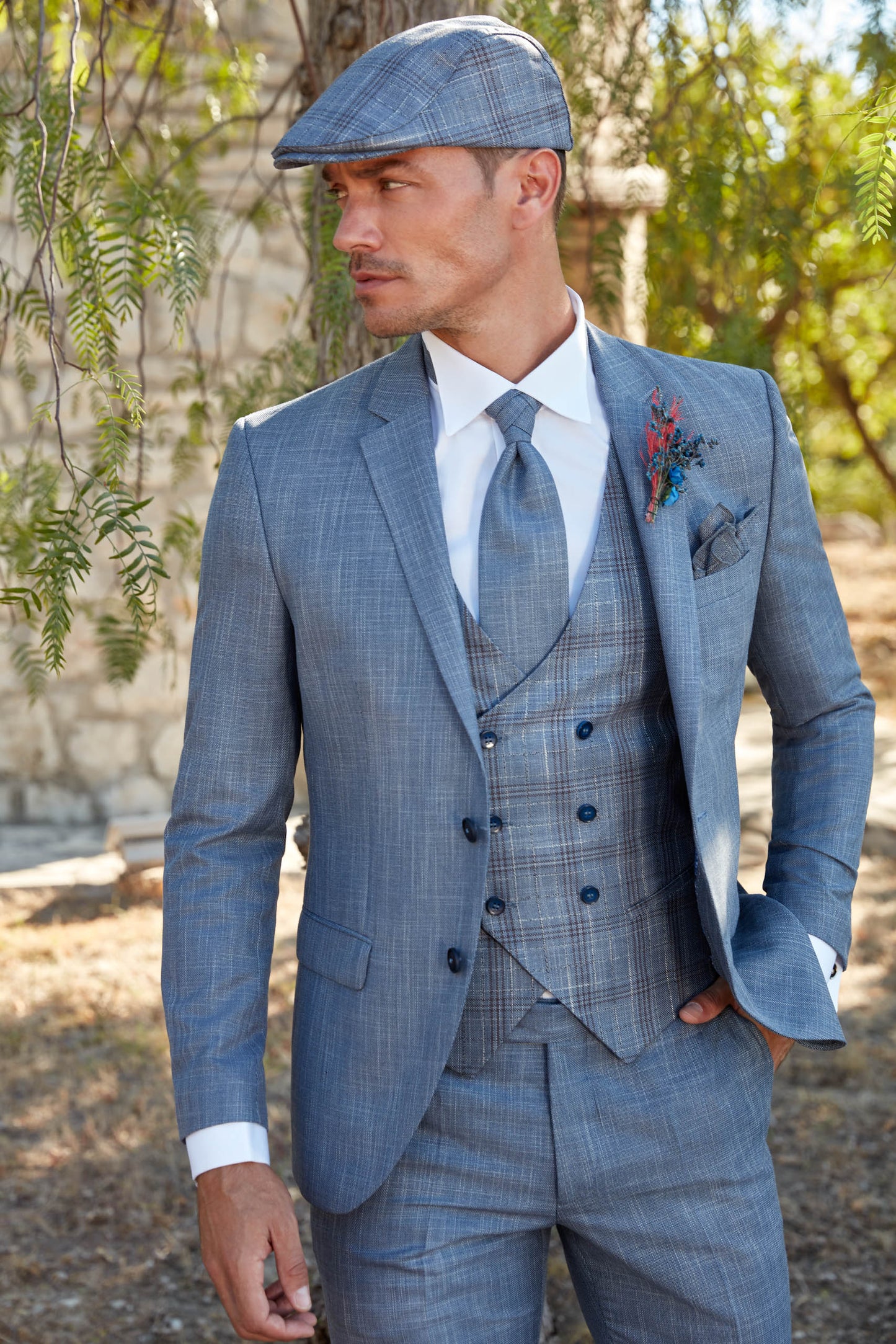 Costume rétro bordeaux AMAURY