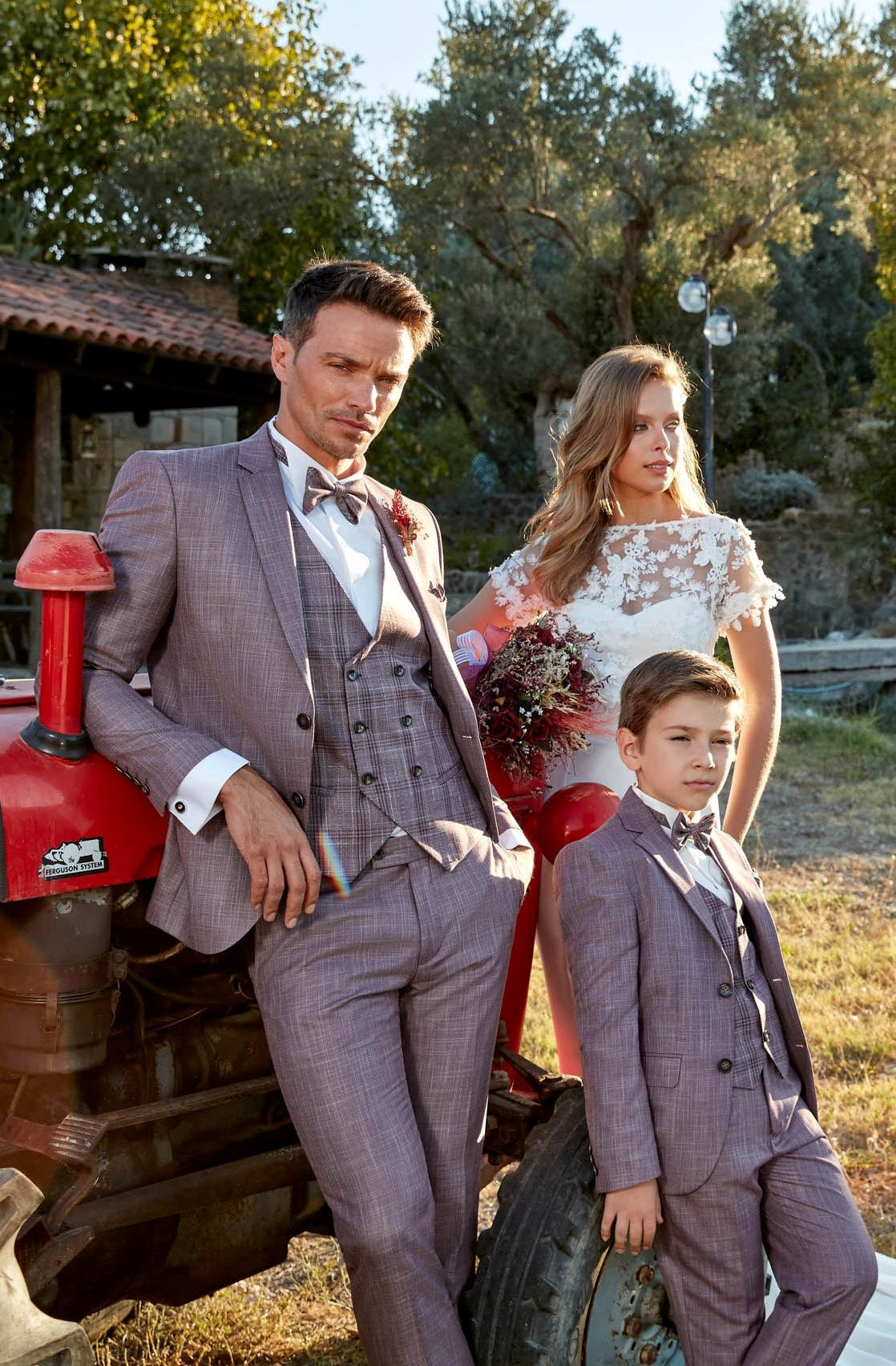 Costume rétro gris AMAURY